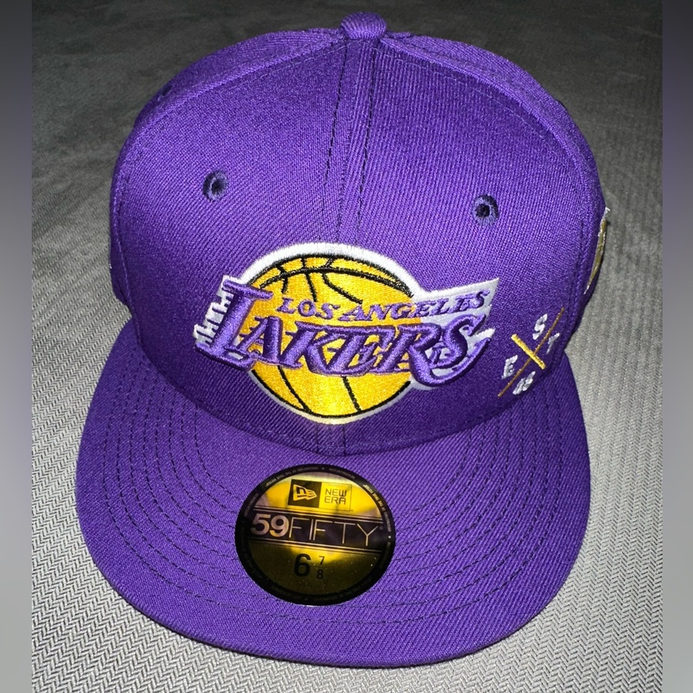 Men's Los Angeles Lakers New Era Purple Multi 59FIFTY Fitted Hat